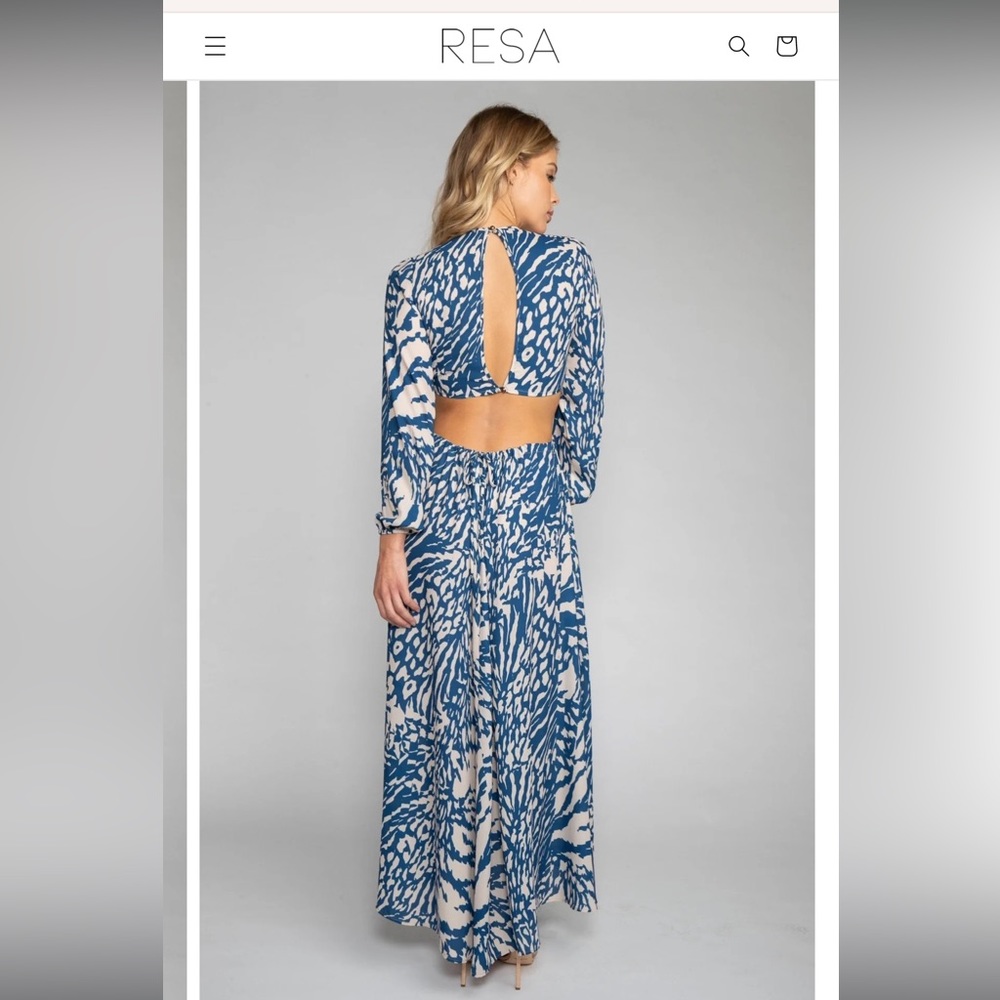 RESA Blue and White Maxi Dress - Picture 6 of 6